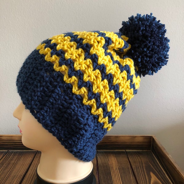 U of M Pom Beanie