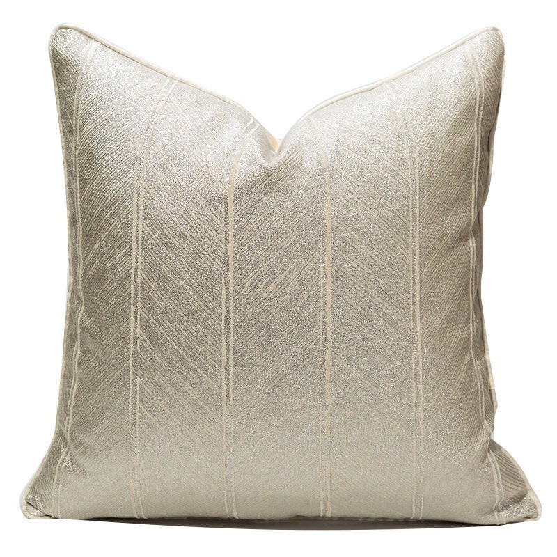 EUCIOR Silver Pillow Covers,Silver Pillows Decorative Throw Pillows,Silver  Pillow Covers 18x18,Silver Pillows Pack of 2,Silver Throw Pillows,Silver