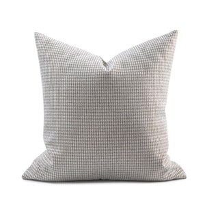 20x20 Gray and White Houndstooth • Luxury Pillow Cover • Modern Farmhouse Pillow • 20x20 Pillow Cover