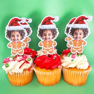 Oh Snap Gingerbread Birthday Cupcake Toppers | Christmas Birthday Party Supplies and Decorations | Customized and Personalized | Oh Snap