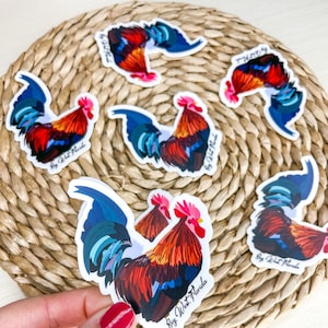 Key West Hahn | Abziehbild |Sticker | Geschenk | lustige Aufkleber | Kühler | Laptop | Wasserflasche | wasserfest | Niedliche Aufkleber | Notizbuch