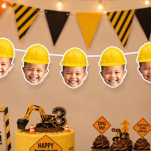 Construction Banner | Garland | Driving Machines | Yellow Construction Hat | Dig In | Caution | 2nd 3rd 4th 5th | Birthday Party Theme |