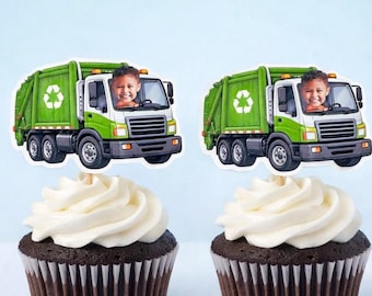 Garbage Truck | Cupcake Toppers | Garbage Theme | Trash Truck Theme | Birthday Party Decorations | Decor | Trash Bash | Loads of Fun