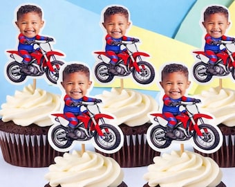 Dirt Bike | Cupcake Toppers | Dirt Bike Theme | Bike Theme | Birthday Party Decorations | Decor | Kids | Dessert Table |