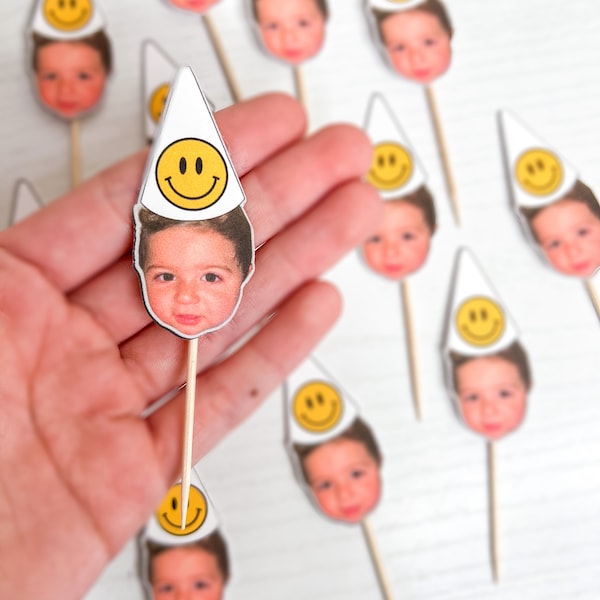 Smiley face birthday cake topper - Etsy Österreich