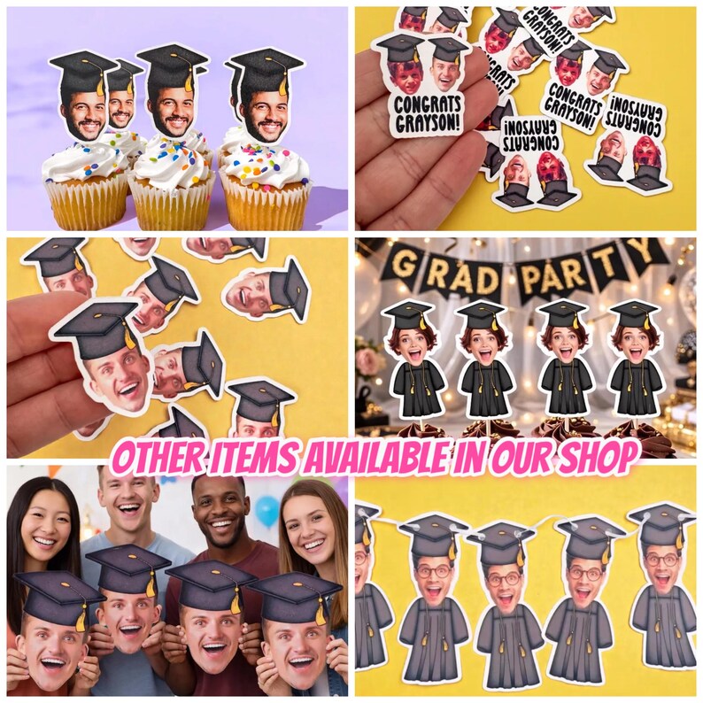 Graduation Inserrt Face Face Cutout | Large | Graduation | Grad | Photo Props | Decorations ...