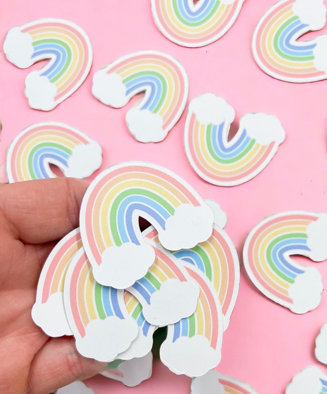 Pastel Rainbow Confetti Rainbow Party Decorations Rainbow Theme ...