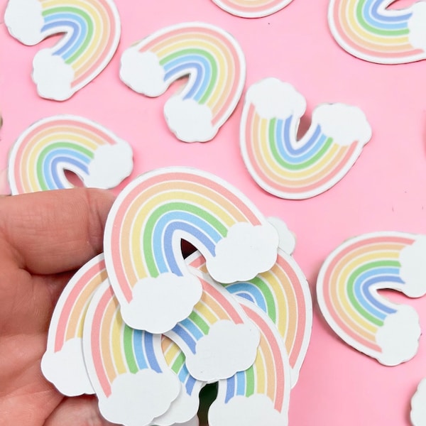 Pastel Rainbow Confetti | Rainbow Party Decorations | Rainbow Theme | Confetti | Rainbow Birthday | Rainbow Decor | Party Supplies