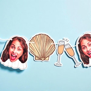 Bachelorette Photo Banner | Cardstock Banner | 5 Foot Long | photo head Banner | Party Banner | Last toast on the coast | Beach Bachelorette