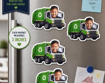 Magnete | Kühlschrankmagnete | Accessoires | Gastgeschenke | Müllwagenfahrer | Kindergeburtstag | Deko | Geschenk | Geschenke | Thema | Grün