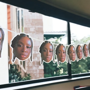 custom face | Cardstock Banner | 5 Foot Long | photo head Banner | Party Banner | Bachelorette Banner | grooms face | husbands face