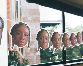 custom face | Cardstock Banner | 5 Foot Long | photo head Banner | Party Banner | Bachelorette Banner | grooms face | husbands face