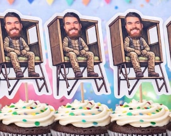 Cupcake Toppers |Deer Hunting Birthday | Deer Stand | Cupcake Decoration | Dad Husband Son Birthday | Birthday | Buck Deer Hunt Theme |