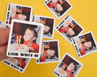 Confeti / 40 cumpleaños / Foto de cara / Personalizado / 40 años / Decoraciones Decoración Suministros para fiestas / Niño Niña / 1986