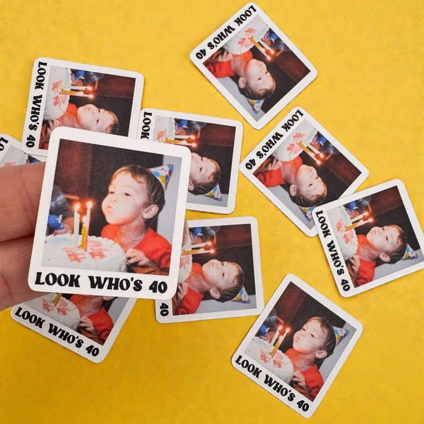 Confetti | 40th Birthday | Face Photo | Personalized Custom | 40 years old | Decorations Decor Party Supplies | Boy Girl | 1986