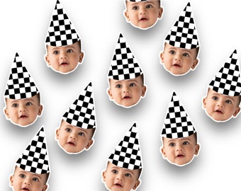 Racing Party | Party Confetti | Photo Head | Racing Birthday | Confetti | Race Birthday Theme | One Sided