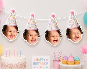Personalisierte Eiscreme-Geburtstags-Fotobanner | Individuelle Partydekoration