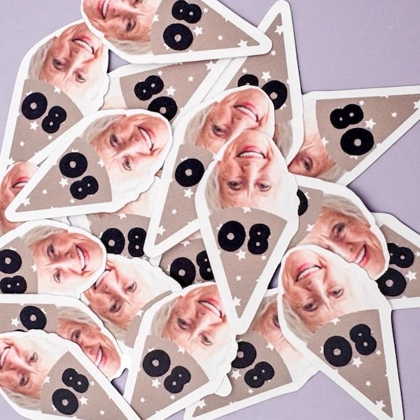 80th Birthday Photo Confetti | Custom Face Party Decor