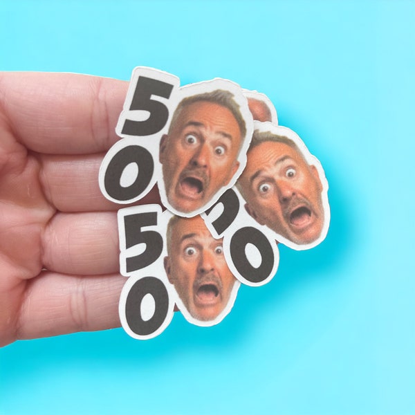coriandoli di compleanno per il 50° compleanno / decorazioni divertenti per la tavola e articoli per feste / personalizzati con la faccia / idea regalo di compleanno / papà, mamma, amico