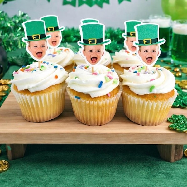 Lucky One Cupcake Toppers | Saint Patrick’s Day Face Cupcake Toppers | Lucky One Birthday Party Decorations | Lucky Dude | Lucky Babe