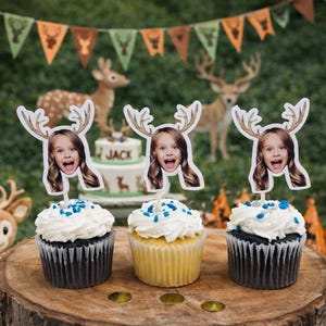 Cupcake Toppers | Deer Birthday | Big One  | Cupcake Decoration | First Birthday | Deer Theme Birthday | Deer Party Theme | The Big One