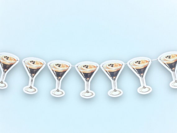 Swepuck 72x43inch Fabric A Tini Bit Older Photography Backdrop Espresso Martini Chocolate Coffee Cocktail Background Party Decorations Photo Banner Props