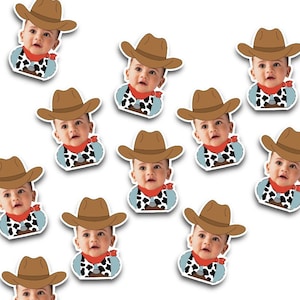 Coriandoli da cowboy / Festa da cowboy / Santo cielo, ho un anno di compleanno / Coriandoli / Cappello da cowboy / Primo rodeo / Compleanno da cowboy / Coriandoli con foto / Personalizzati