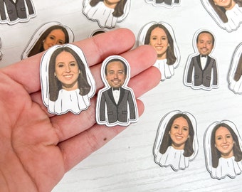 Bride and Groom Photo Head Confetti | Bachelorette | Bachelor | Engagement | Wedding | Bridal Shower | Party Confetti | Bride | Groom