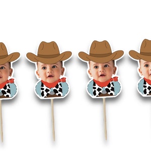 cowboy cupcake toppers | western birthday party decorations | my first rodeo birthday party supplies | cowboy 1st birthday | western party