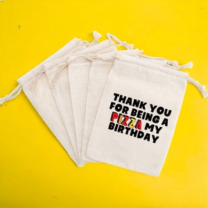 Pizza Party Favor Bags | Personalized Favor Bags | Pizza Theme | Thank You Bags | Pizza my Birthday | Birthday Party Bags | Pizza Party