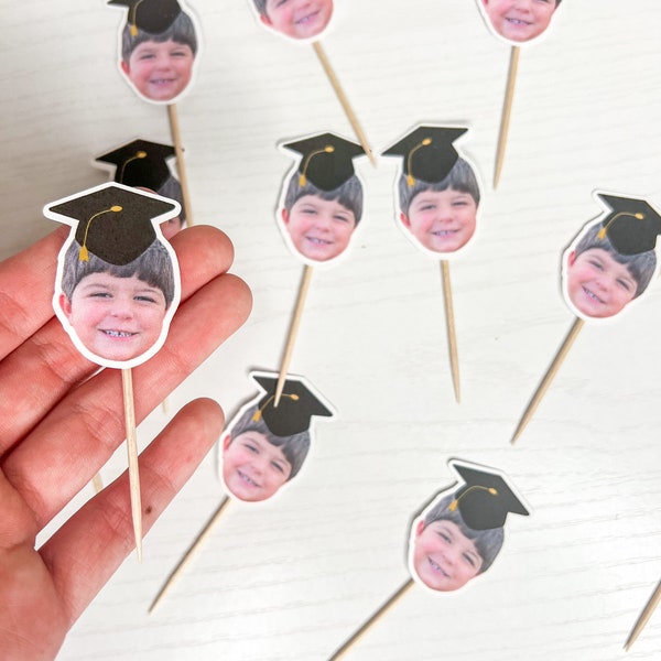 Cupcake Toppers | Graduation | Kindergarten Grad | Kids Graduation | Party supplies | Party decor | Graduation | Cake |