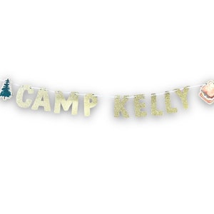 Camp Bachelorette | Cardstock Banner | Camp Theme Banner | Birthday Party Banner | Camping Birthday Banner | Camp Party | Camp Decor