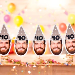 40. Geburtstag Banner | Mit Foto | 5 Fuß Banner | 40.Geburtstags-Party | Dekor | Dekorationen | Partygirlande