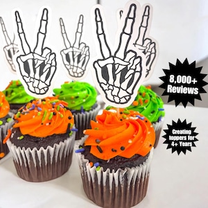 Adornos para cupcakes Bad Two The Bone / Adornos para cupcakes / Segundo cumpleaños / Decoraciones para fiestas / Bad Two The Bone / Suministros para fiestas