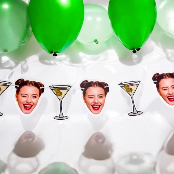 Martini Birthday Banner | Customized with photo | Martini Birthday Party | A tini bit older Birthday Decor | Decorations | 5 foot banner