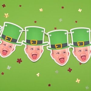 custom face | Cardstock Banner | 5 Foot Long | photo head Banner | Party Banner | Saint Patricks Day Banner | Lucky One Theme | Leprechaun