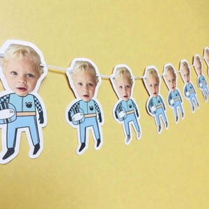 custom face | Cardstock Banner | 5 Foot Long | photo head Banner | Party Banner | Racing Birthday Banner | Two Fast Theme | Racing Party image 2