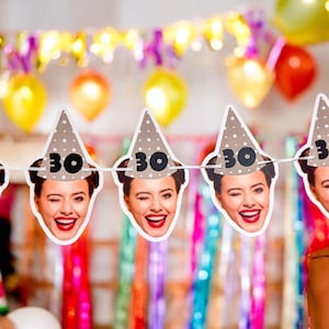 30th Birthday Banner | Customized with photo | 5 foot banner | 30th Birthday Party | Decor | Decorations | Party Banner