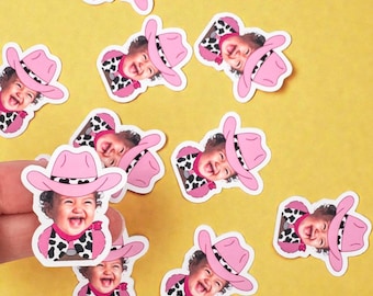 Cowgirl Gesicht Konfetti und Tischdeko | mein erstes Rodeo | Nashville Bachparty | Disco Cowgirl Thema Partyzubehör | Geburtstagsparty