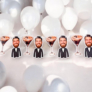Bachelorette Photo Banner | Cardstock Banner | 5 Foot Long | photo head Banner | Party Banner | Espresso Martini Bschelorette | Groom