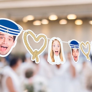 Bachelorette Photo Banner | Cardstock Banner | 5 Foot Long | photo head Banner | Party Banner | Last toast on the coast | Beach Bachelorette