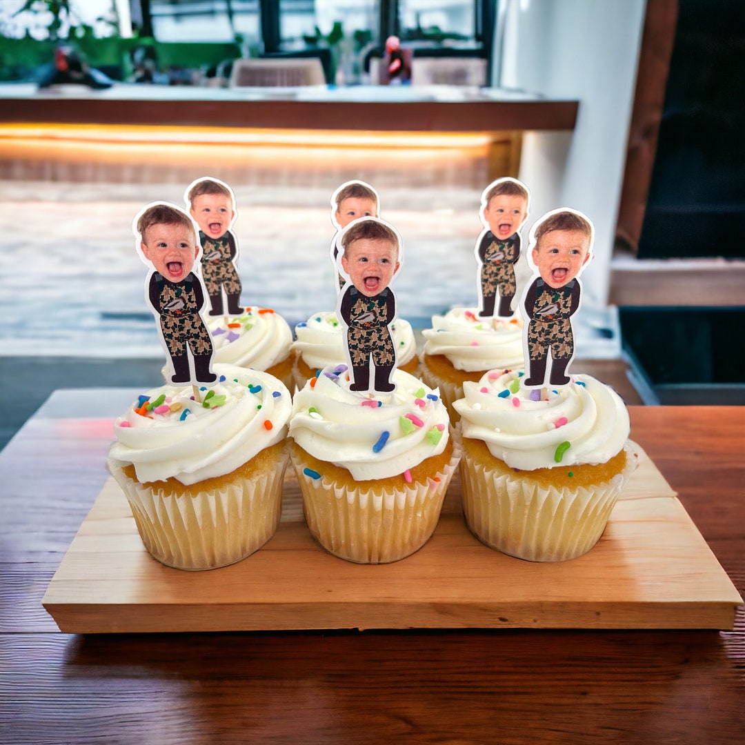 Cupcake Toppers Mallard Duck Hunting Birthday One Lucky Duck Cupcake