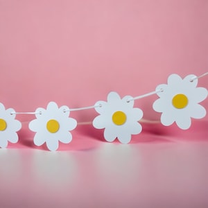 Daisy-banner | Verjaardagsbanner Daisy | Madeliefjesfeestdecoraties | Feestartikelen | Feestbanner | Bloemen | Madeliefjesthema | Eerste verjaardag |