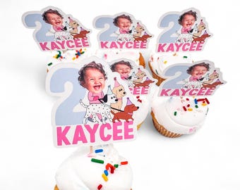 Adornos para cupcakes: 2 deja salir a los perros, Let's Pawty, cumpleaños de perro, tema de fiesta de perro, cumpleaños de niña, decoraciones de fiesta, Ready Two Pawty