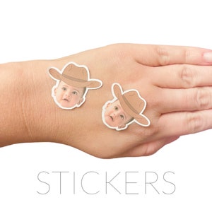 Cowboy Stickers | Cowboy Party | Holy Cow I'm One Birthday | Stickers | Cowboy Hat | First Rodeo | Cowboy Birthday | Photo Stickers |