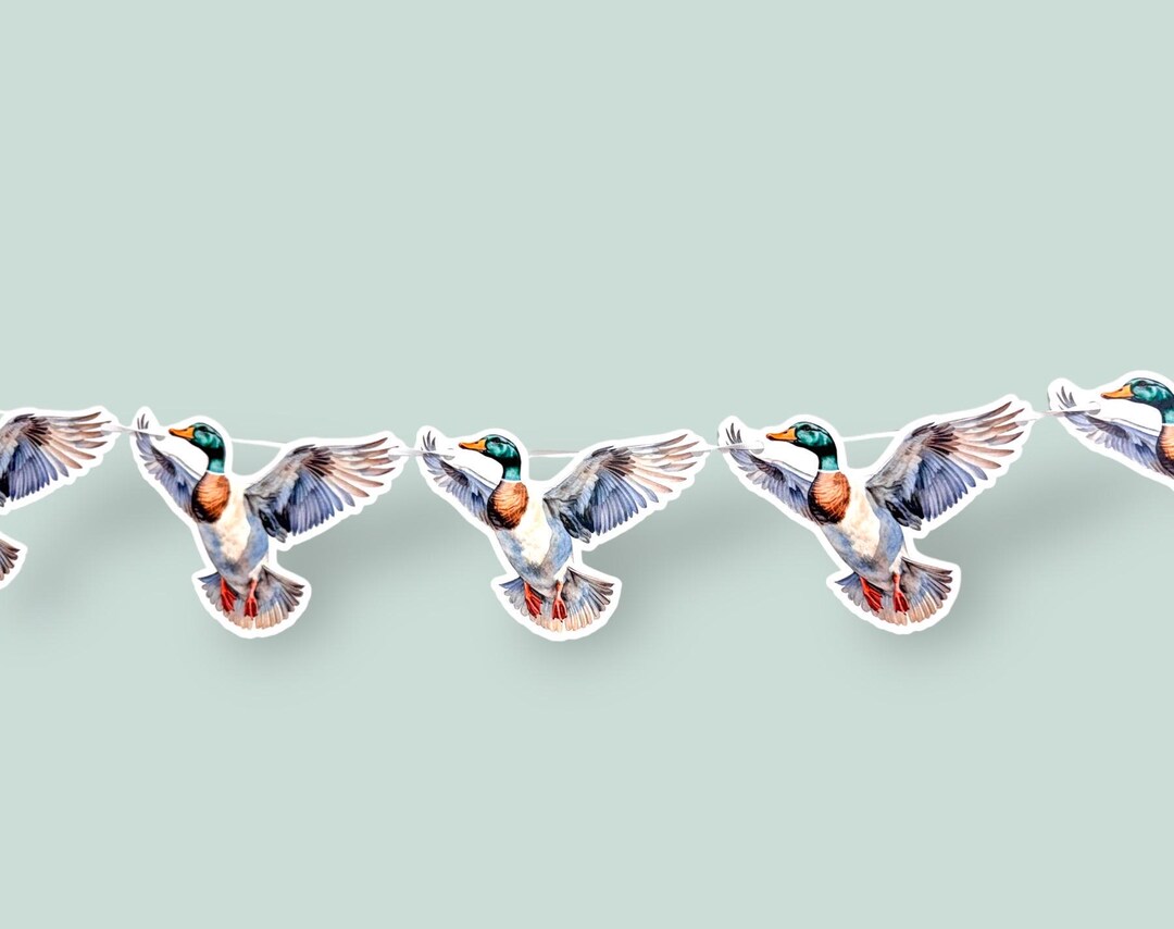 Party Banner | 5 Foot Long | Mallard Duck Party Decor | Party Banner ...