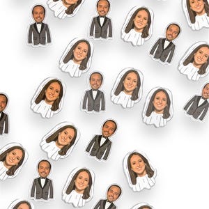 Bride and Groom Photo Head Confetti | Bachelorette | Bachelor | Engagement | Wedding | Bridal Shower | Party Confetti | Bride | Groom