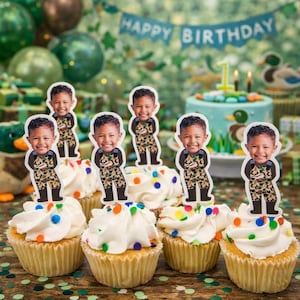 Cupcake Toppers | Mallard Duck Hunting Birthday | One Lucky Duck | Cupcake Decoration | First Birthday | 1st Birthday | Duck Party Theme |