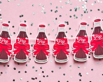 Pancarta para fiesta / 5 pies de largo / Decoración para fiesta "Ella está a punto de estallar" / Pancarta para fiesta / Pancarta pop para baby shower / Temática de refresco /