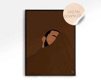 Black Man Art, African Man Art, Black Boy Art, Printable Wall Art, *Instant Download*